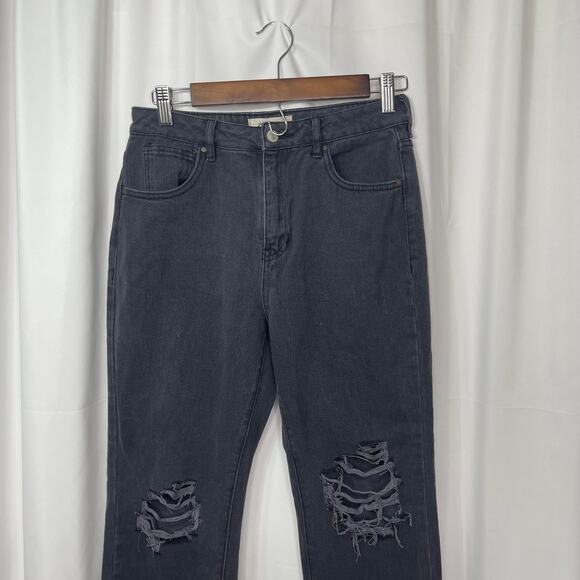 PACSUN black jeans women's 26 the MOM JEAN in a distressed style trendy - Picture 14 of 16